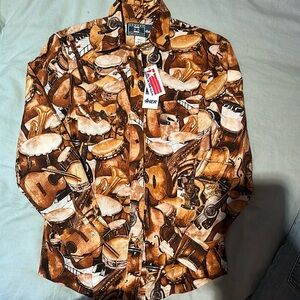 Cowboy Equipment Women’s Western pearl Snap Long Sleeve Shirt. SZ S NWT Vintage